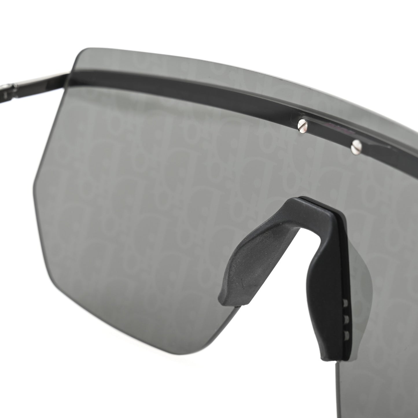Metal Oblique DiorMotion M1I Mask Sunglasses Grey Pink