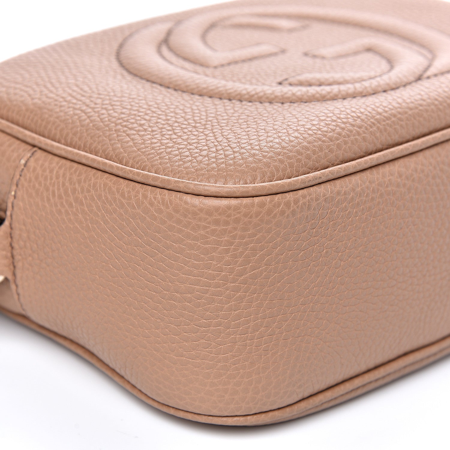 Gucci Pebbled Calfskin Small Soho Disco Bag Camelia 8 of 10