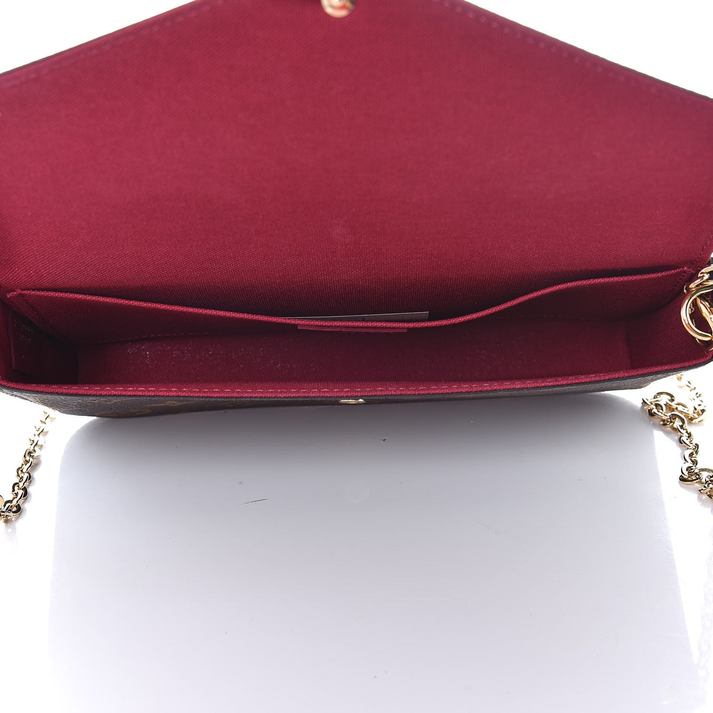 Monogram Pochette Felicie Chain Wallet Fuchsia