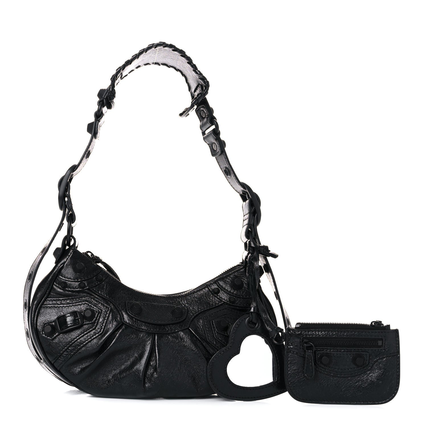 Balenciaga Agneau Arena Monochrome Le Cagole Shoulder Bag XS Black 1 of 13