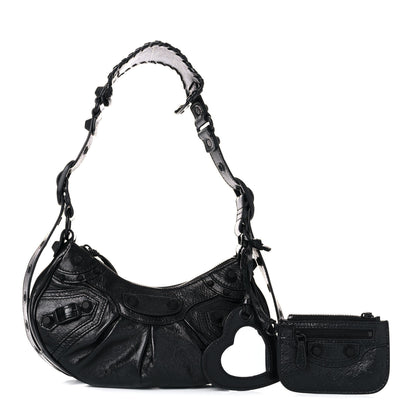Balenciaga Agneau Arena Monochrome Le Cagole Shoulder Bag XS Black 1 of 13