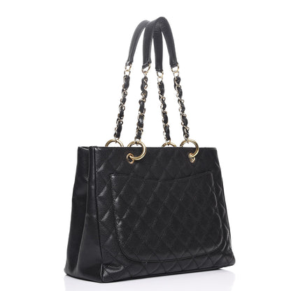 Chanel Caviar Quilted Grand Shopping Tote GST Black 3 of 11