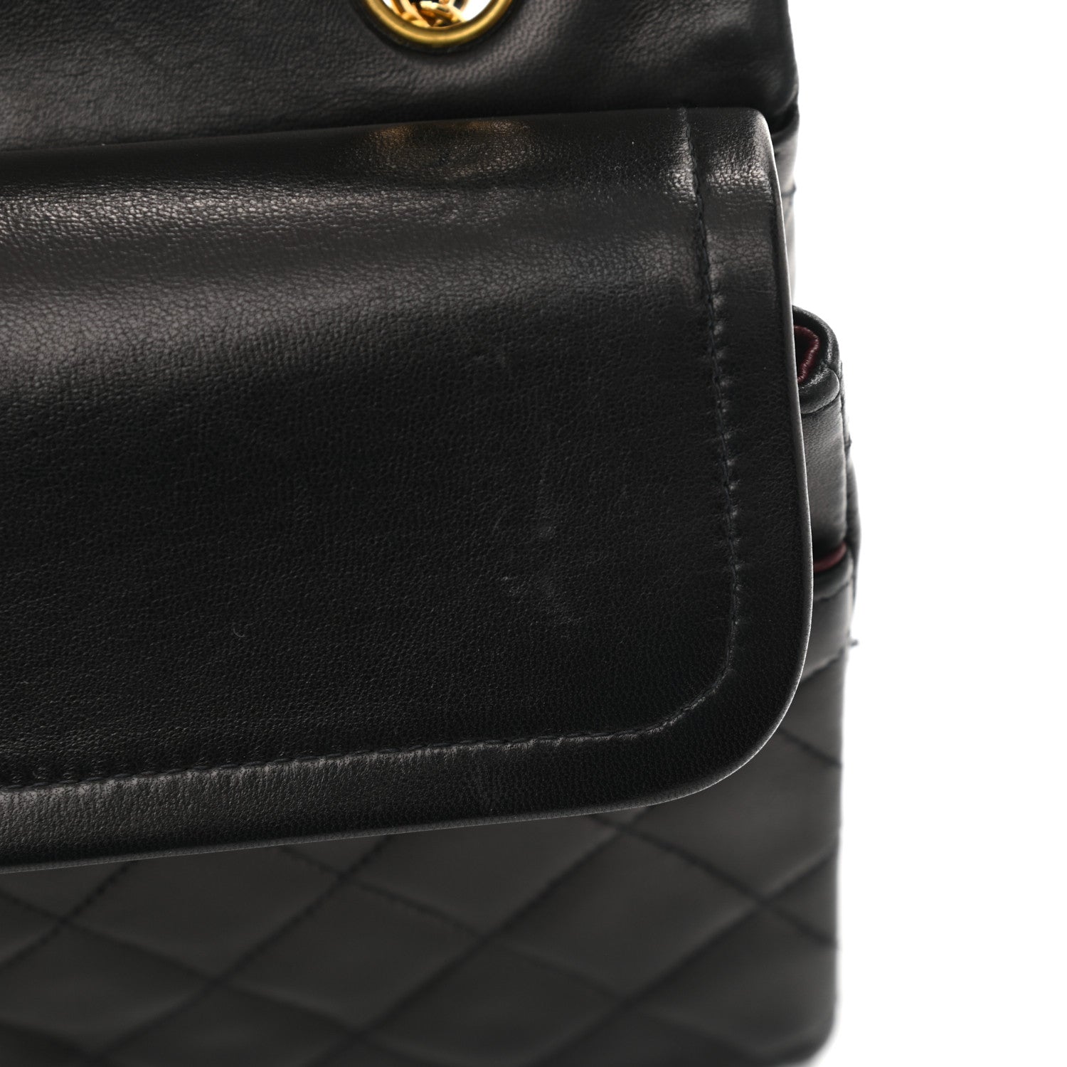 Chanel Lambskin Quilted Medium Double Flap Black 8 of 12