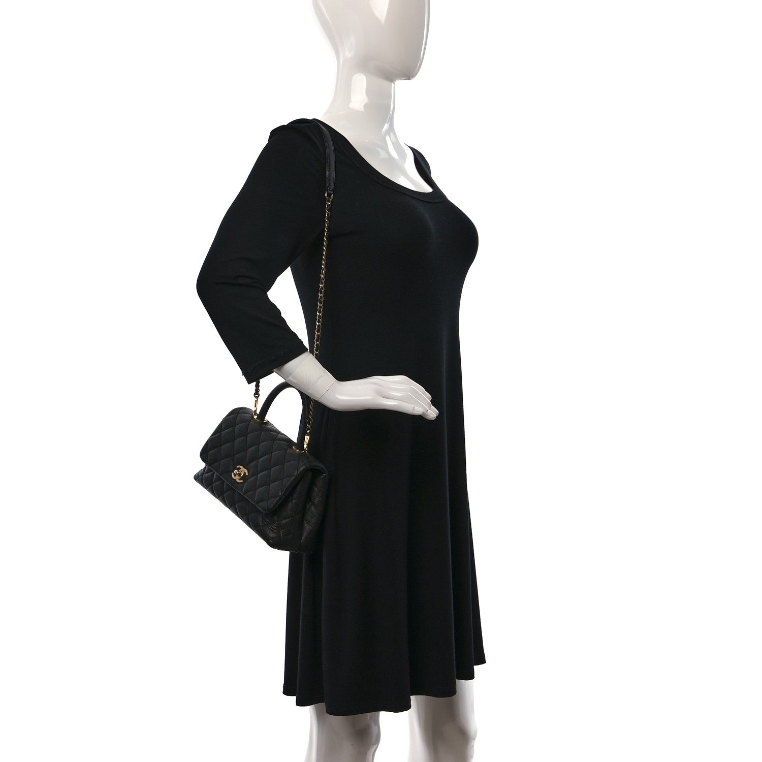 Chanel Caviar Quilted Mini Coco Handle Flap Black 2 of 9