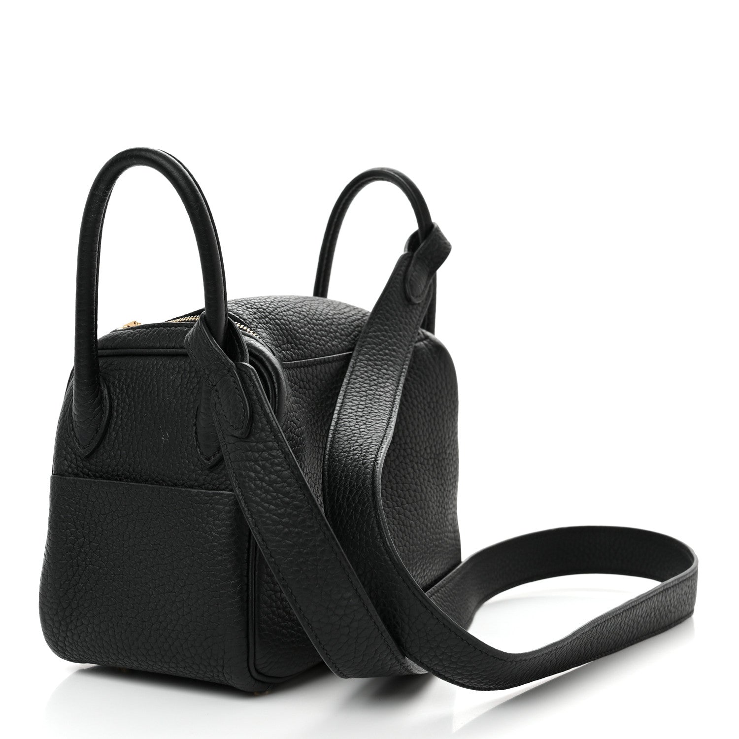 Hermes Taurillon Clemence Mini Lindy 20 Black 3 of 17