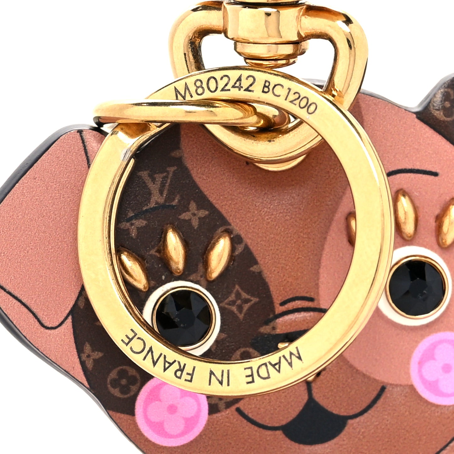 Monogram Puppy Bag Charm Key Holder
