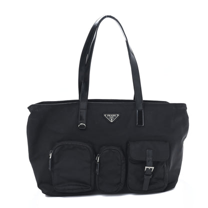 Prada Nylon Front Pockets Tote Black 1 of 8