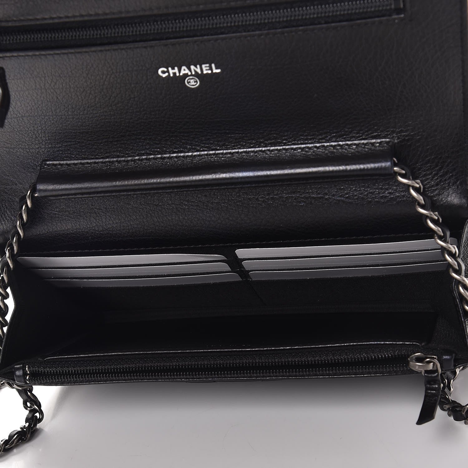 Chanel Calfskin Quilted Boy Wallet On Chain WOC Black 5 of 9