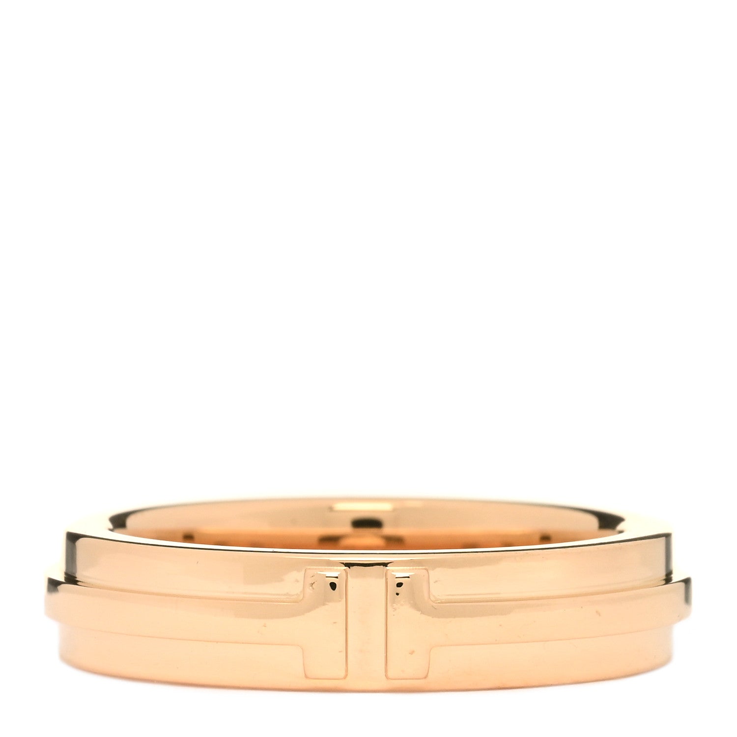 Tiffany 18K Rose Gold T Two Narrow Ring 54 7 1 of 4
