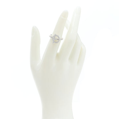Hermes 18K White Gold Pave Diamond PM Echappee Ring 50 5.5 2 of 7