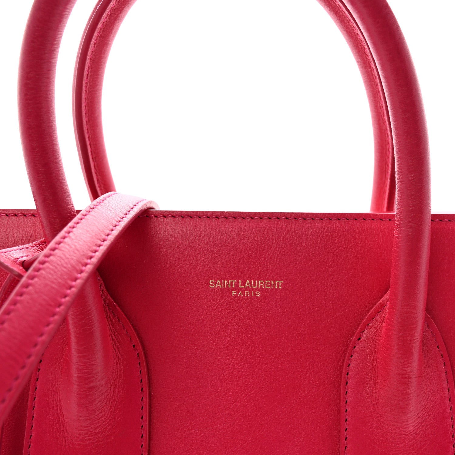 Saint Laurent Calfskin Small Sac De Jour Lipstick Fuchsia 7 of 9