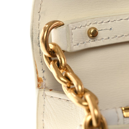Off-White Calfskin Jitney 0.5 Cash Inside Crossbody Bag White 12 of 13