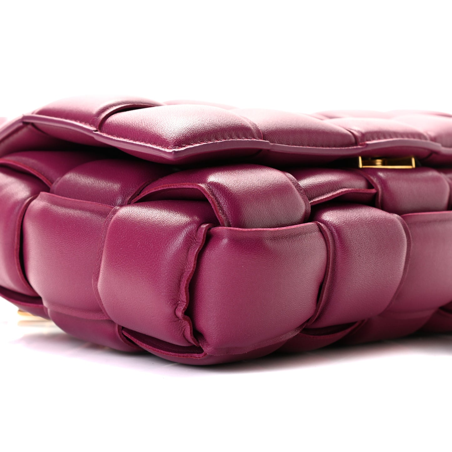 Nappa Maxi Intreccio Padded Cassette Crossbody Bag Cinnabar
