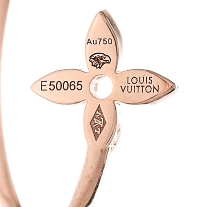Louis Vuitton 18K Pink Gold Diamond Idylle Blossom Hoop Single Earring 4 of 4