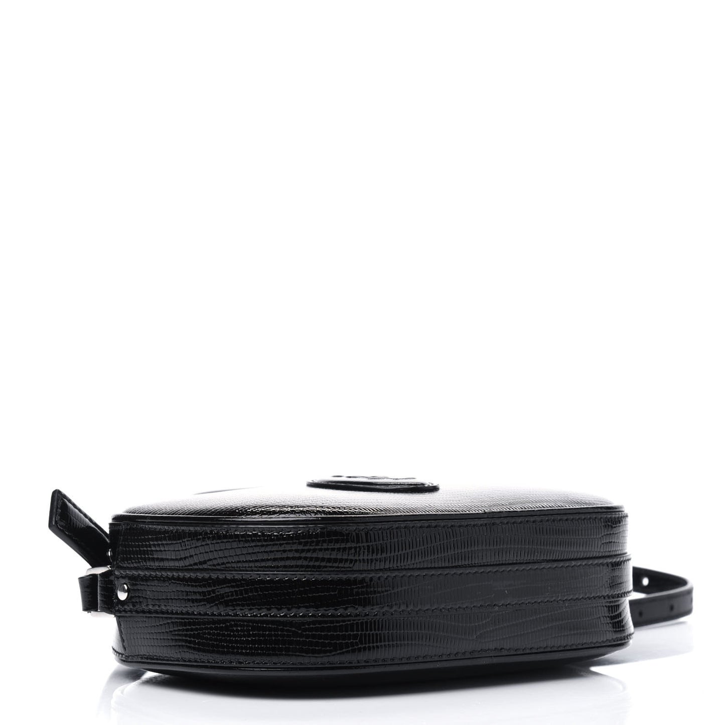 Calfskin Lizard Embossed Le 61 Camera Bag Black