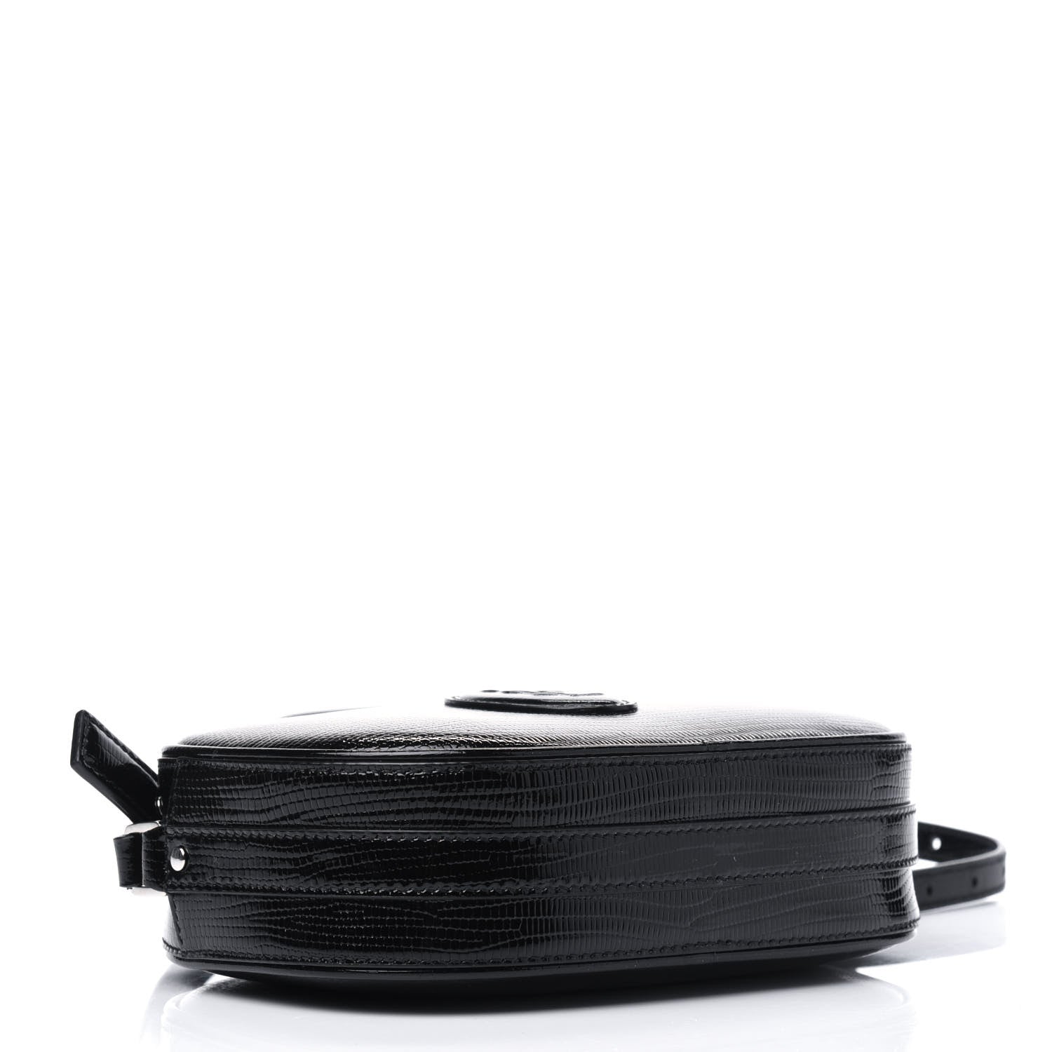 Saint Laurent Calfskin Lizard Embossed Le 61 Camera Bag Black 3 of 8