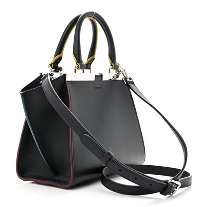 Fendi Vitello Dolce Mini 3Jours Tote Blue Notte 3 of 12