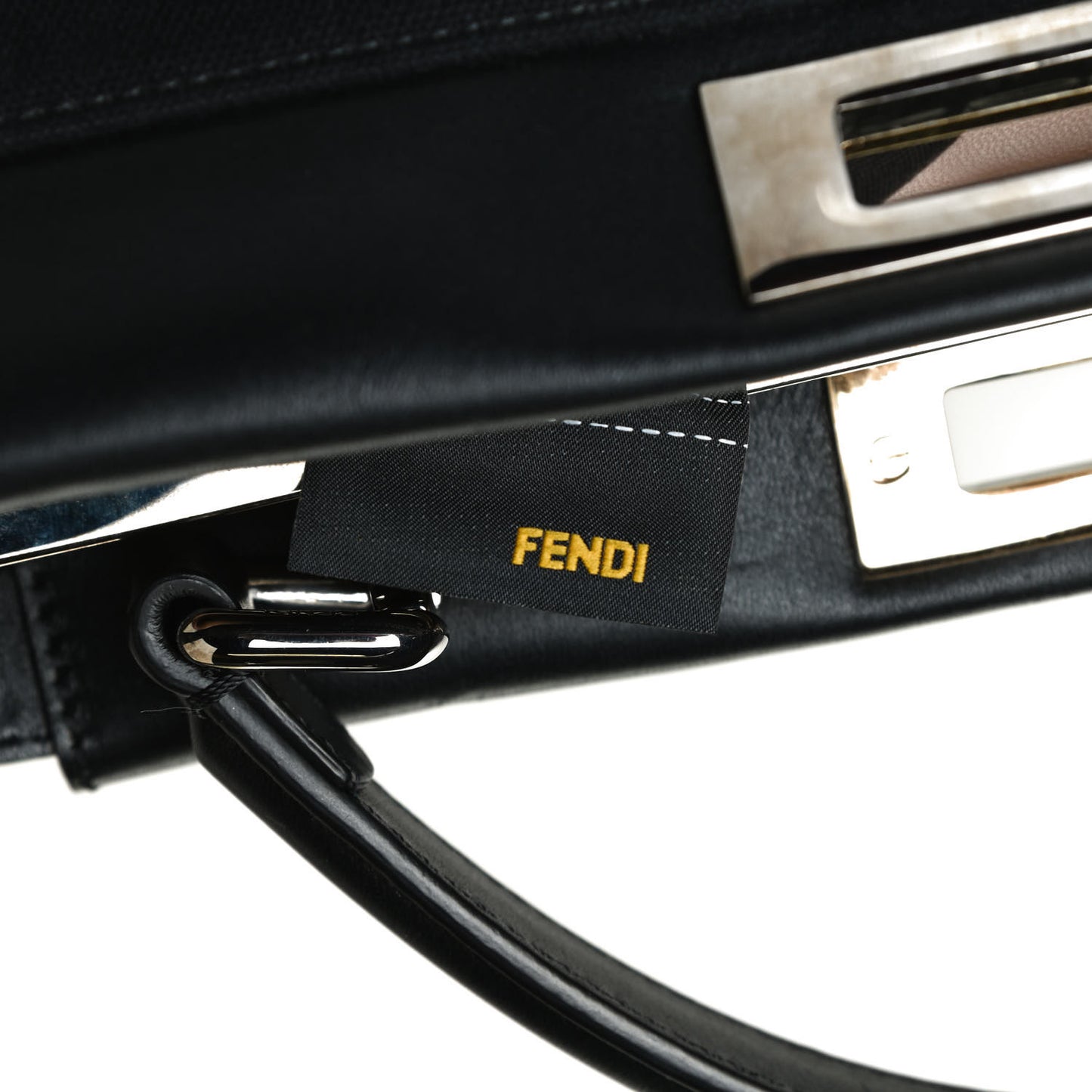 Canvas Beaded Floral Medium Peekaboo Iconic Satchel Black