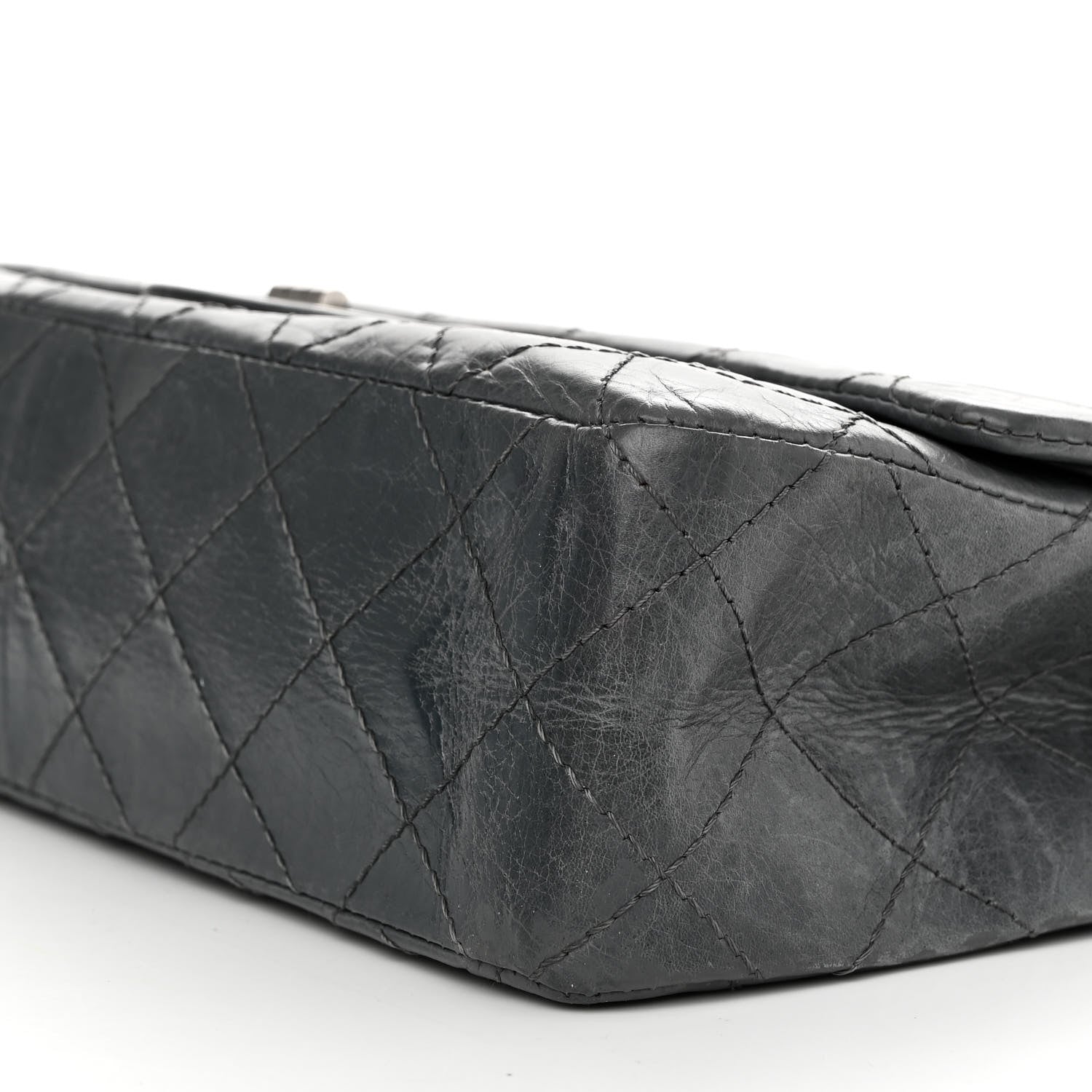 Chanel Aged Calfskin Quilted 50th Anniversary 2.55 Reissue 227 Flap Grey 10 of 12