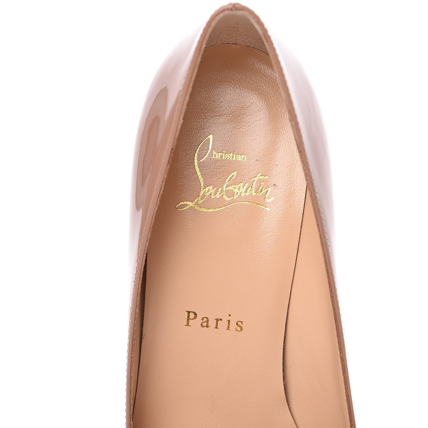 Christian Louboutin Patent Pigalle Follies 55 Pumps 38 Nude 6 of 8