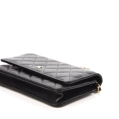 Chanel Caviar Quilted Wallet On Chain WOC Black 7 of 12