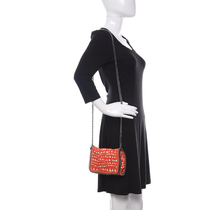 Stella McCartney Cotton Canvas Heart Falabella Crossbody Bag Flame 2 of 9