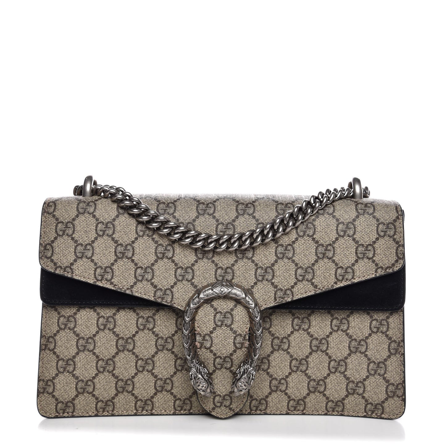 GG Supreme Monogram Small Dionysus Shoulder Bag Black