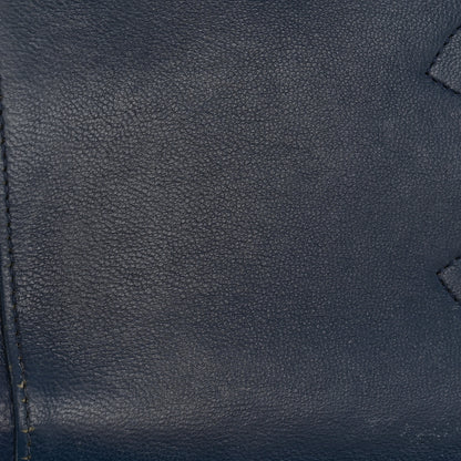 Chanel Caviar Quilted Maxi Double Flap Navy Blue 12 of 14