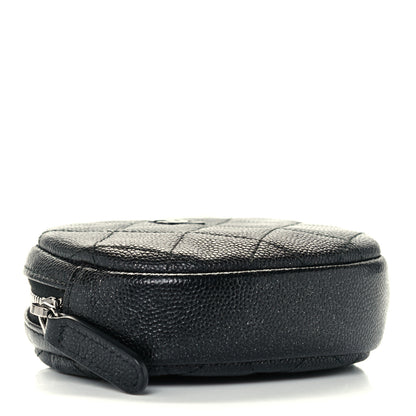 Chanel Iridescent Caviar Quilted Zip Around Classic Coin Purse Black 4 of 9
