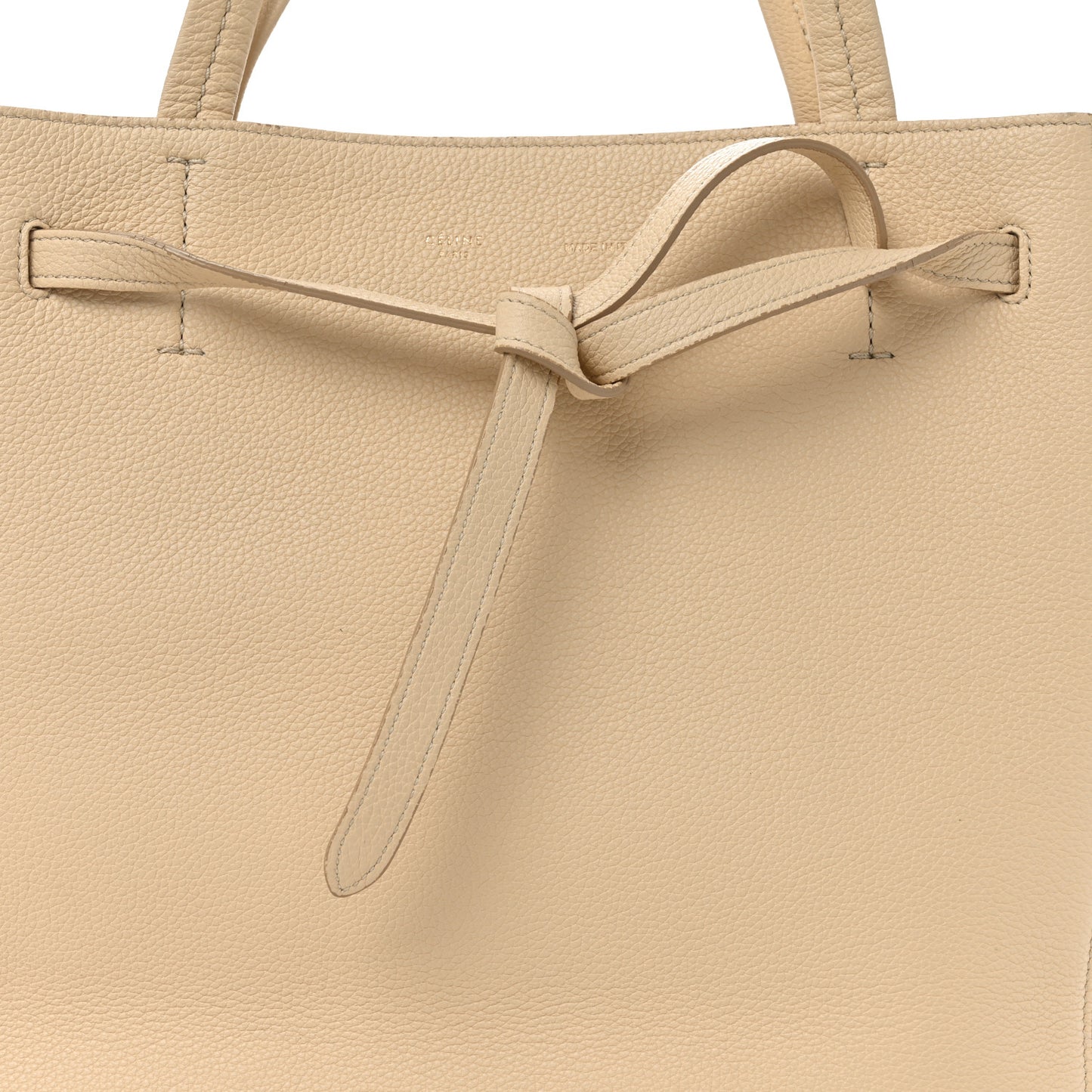 Soft Grained Calfskin Small Belt Cabas Phantom  Beige