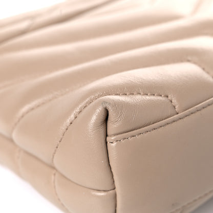 Saint Laurent Calfskin Y Quilted Monogram Toy Loulou Crossbody Bag Dark Beige 11 of 19
