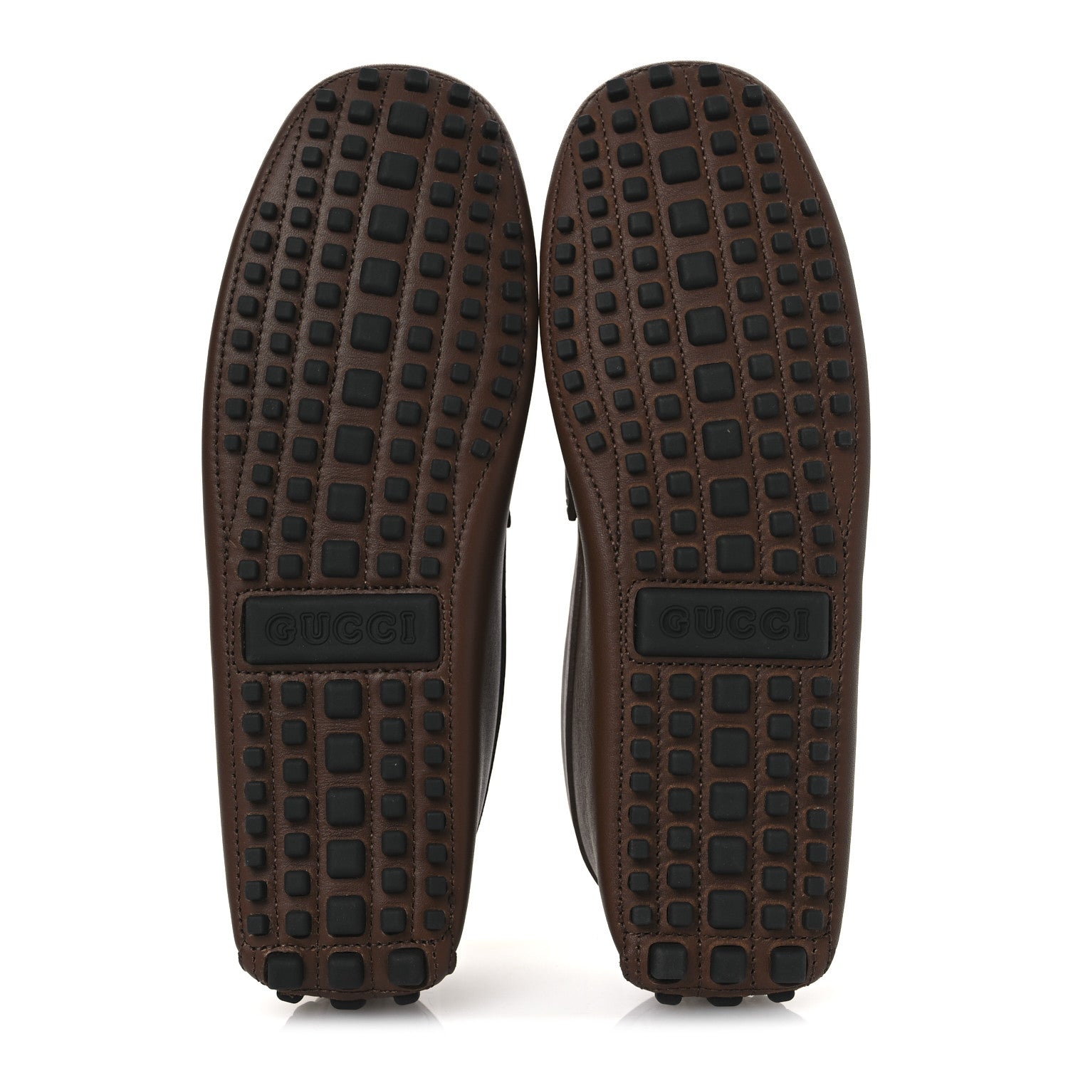 Gucci Soft Clove Calfskin GG Supreme Monogram Mens Interlocking G Driver Loafers 8 Brown 7 of 13