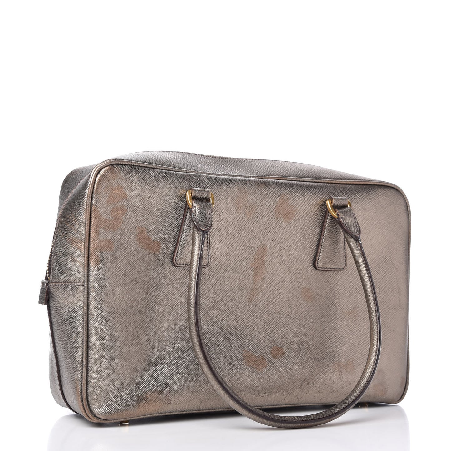 Metallic Saffiano Sport Bauletto Pirite