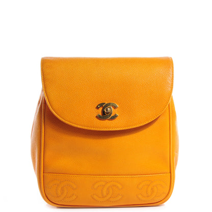 Chanel Caviar Drawstring Backpack Bag Mango 1 of 7