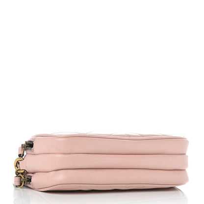 Gucci Calfskin Matelasse Mini GG Marmont Chain Crossbody Bag Perfect Pink 4 of 11