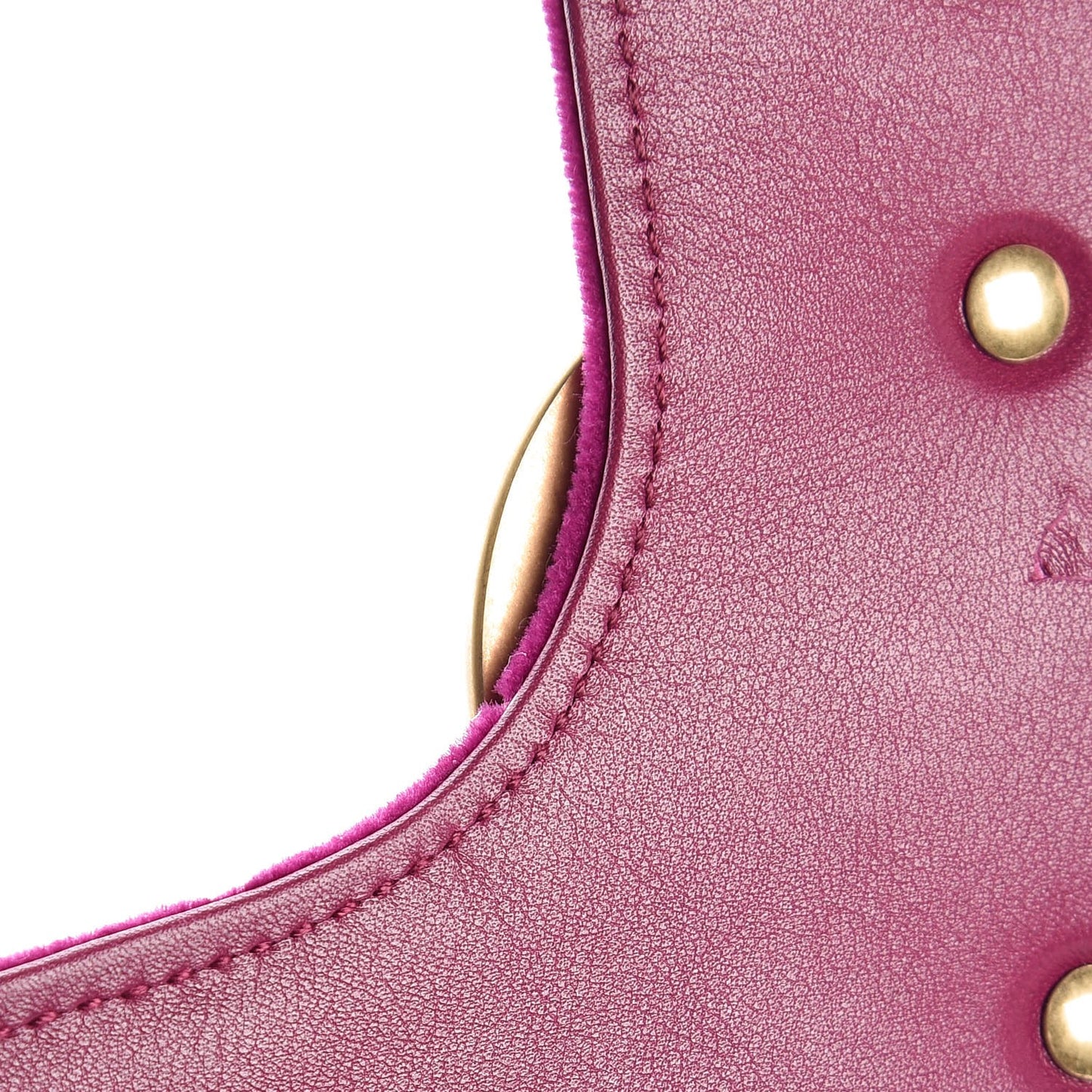 Velvet Matelasse Medium GG Marmont Shoulder Bag Fuchsia Violet Cyclamen