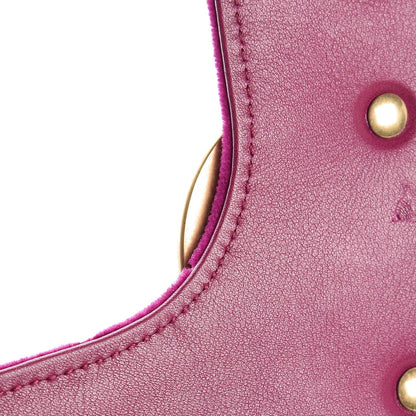 Gucci Velvet Matelasse Medium GG Marmont Shoulder Bag Fuchsia Violet Cyclamen 10 of 10