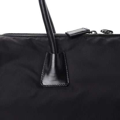 Prada Tessuto Nylon Soft Calf Bowler Black 12 of 13