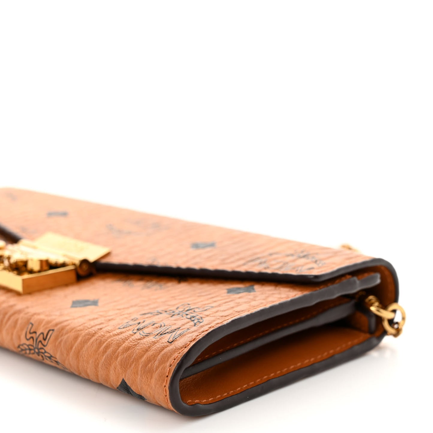 Visetos Large Patricia Wallet On Chain Cognac