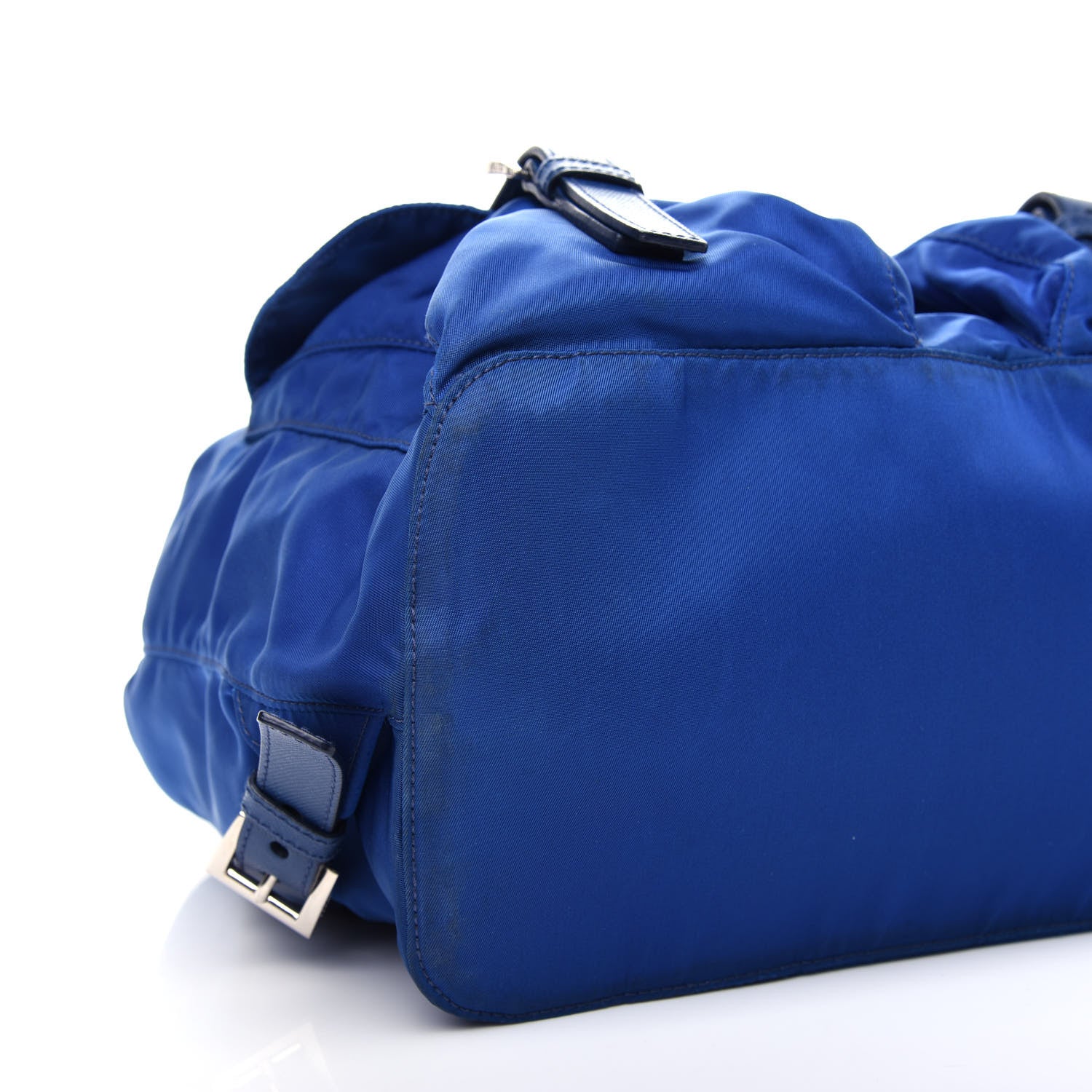 Prada Tessuto Nylon Saffiano Vela Backpack Bleuette 8 of 11
