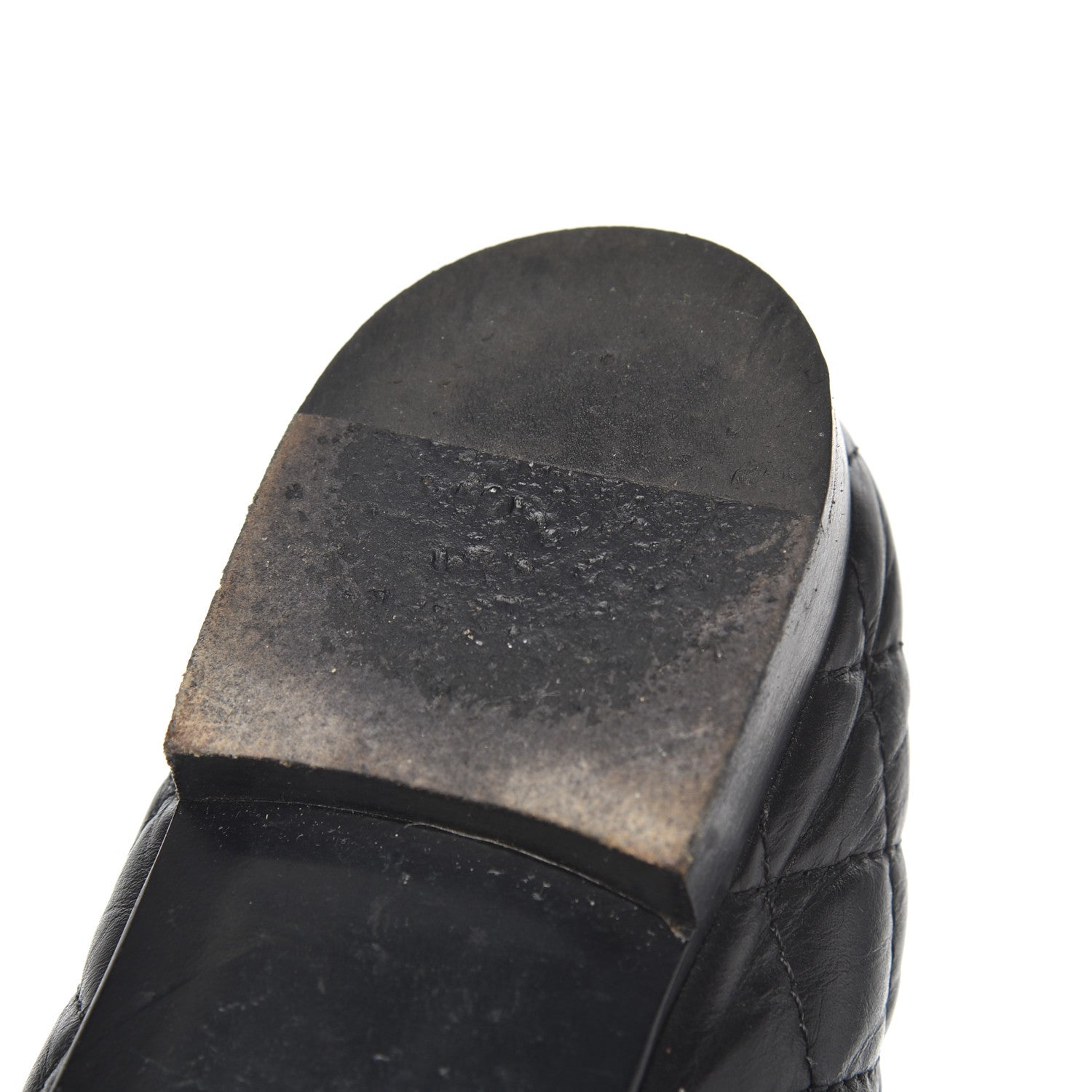 Chanel Aged Calfskin Quilted CC Cap Toe Ballerina Flats 38.5 Black 9 of 20