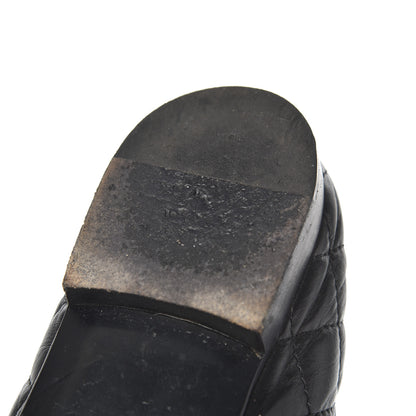Chanel Aged Calfskin Quilted CC Cap Toe Ballerina Flats 38.5 Black 9 of 20