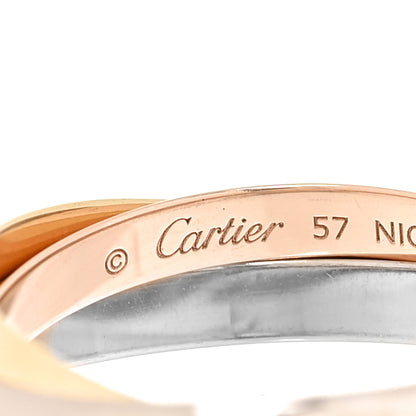 Cartier 18K Pink Yellow White Gold Classic Trinity Ring 57 8 4 of 6