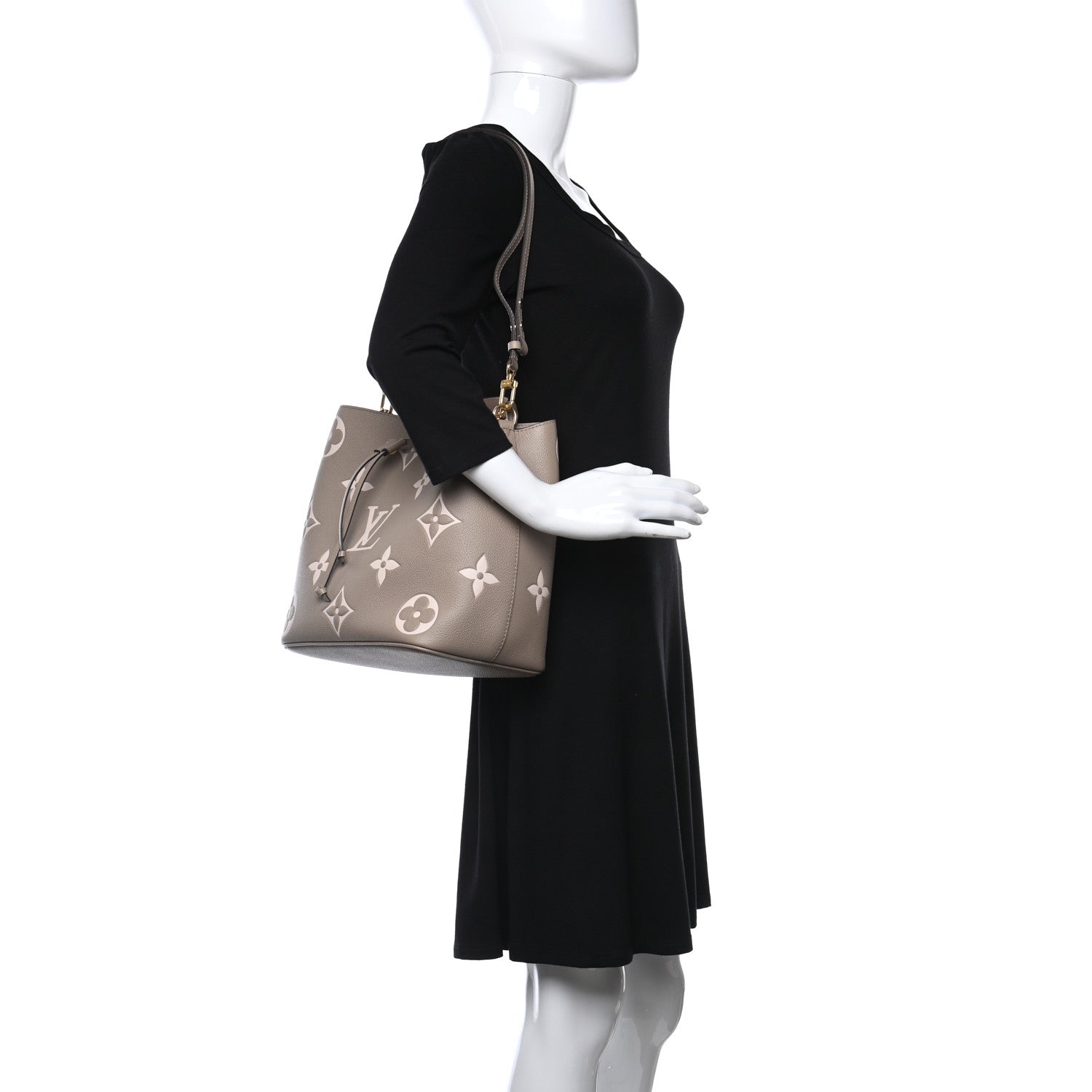 Louis Vuitton Empreinte Monogram Giant Neonoe MM Tourterelle Creme 3 of 10
