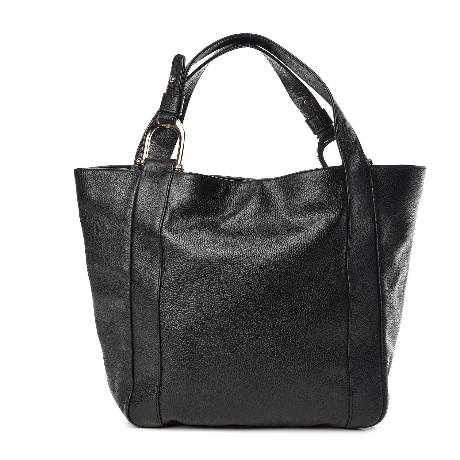 Gucci Pebbled Calfskin Large Greenwich Tote Black 1 of 9