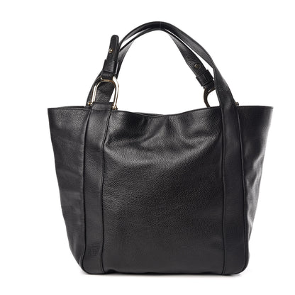 Gucci Pebbled Calfskin Large Greenwich Tote Black 1 of 9