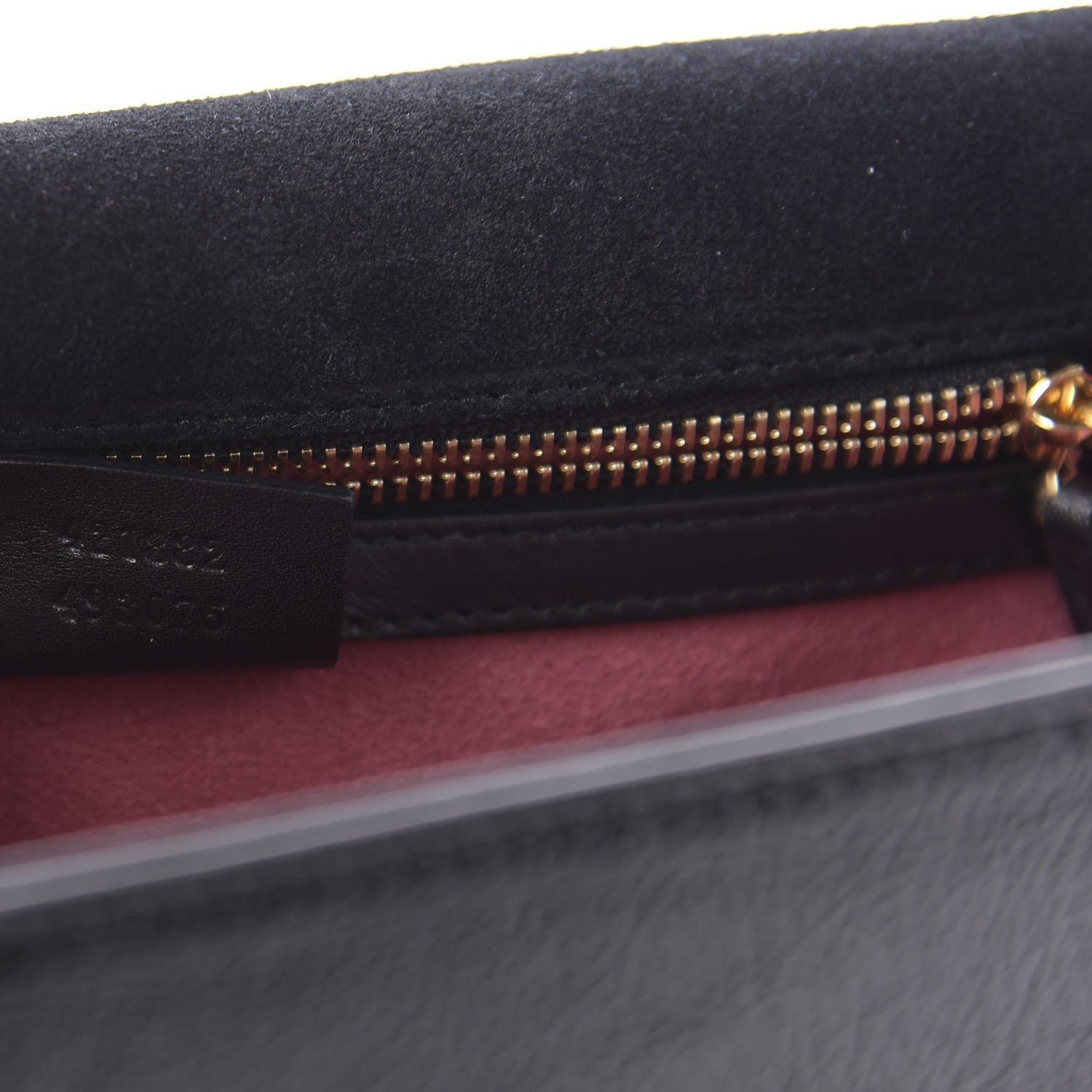 Gucci Calfskin Embroidered Small Sylvie Shoulder Bag Black 9 of 10