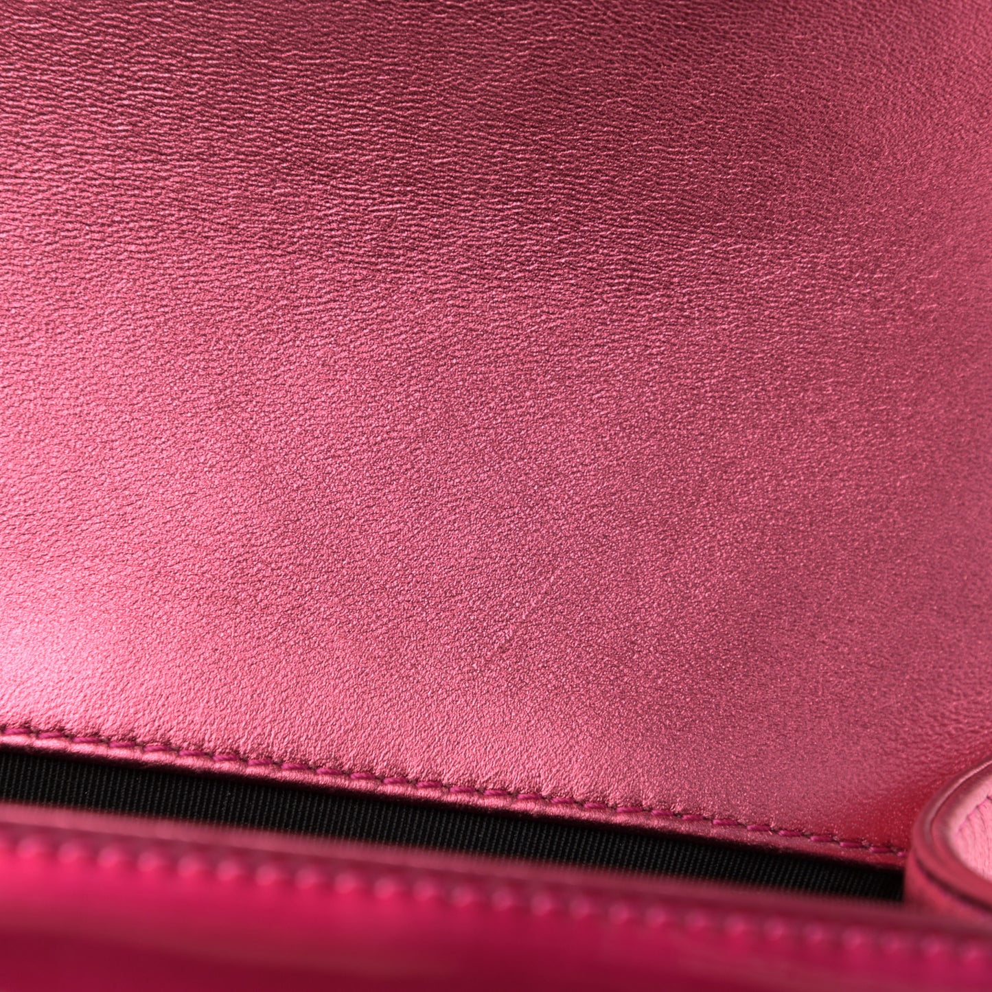 Metallic Patent Calfskin Quilted Medium Boy Flap Pink