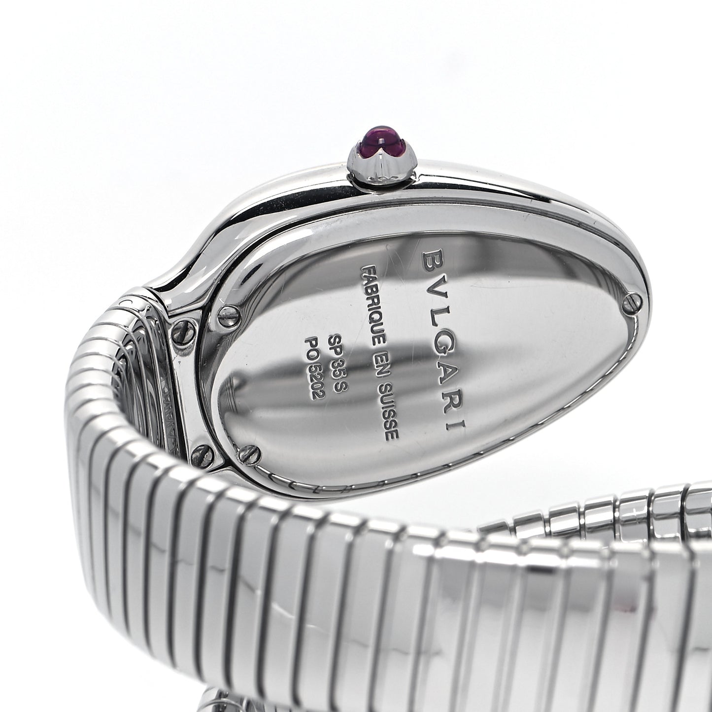 Stainless Steel Diamond Bezel 35mm Serpenti Tubogas Quartz Watch