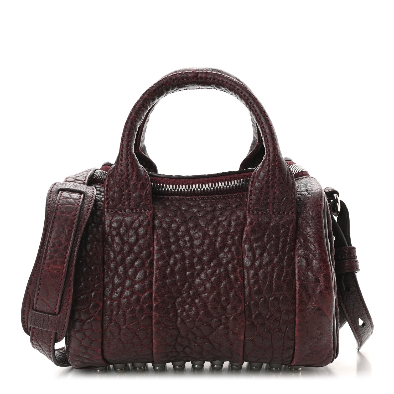 Alexander Wang Pebbled Lambskin Mini Rockie Beet Rhodium Hardware 1 of 9